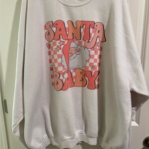 Gildan White Santa Baby Sweatshirt
